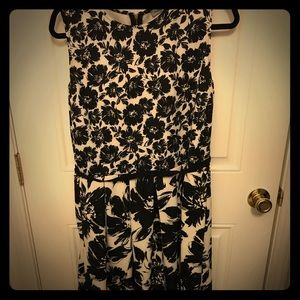 Black and white flowered dress